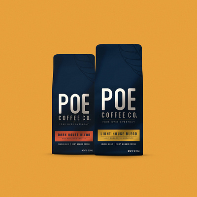 POE Coffee Co 3d bag blender brand branding coffee cold brew graphic design logo packaging poe shop