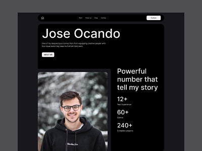 Portfolio - Dark Website dark ui web