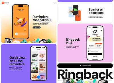 Landing page for iOS app app footer ios kinetic landing landing page promo screenshots web web design website