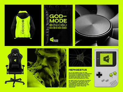 GOD FIRE brand identity branding concept art design gaming graphic design logo minimal modern ui