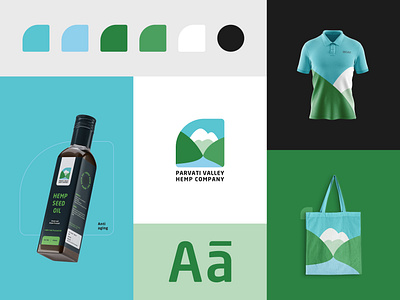 Parvati Valley Hemp Company brand brand identity branding graphic design green hemp hemp logo logo logo mark minimal natural nature packaging packaging design parvati valley