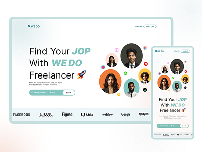 Job Landing Page design landing page ui uiux uiux desgin web design webdes