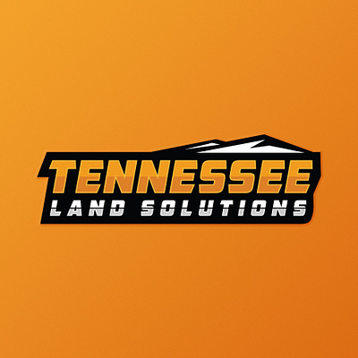 Tennessee Land Solutions branding bulldozer dirt graphic design land logo tennessee