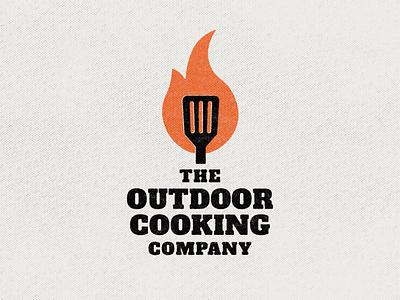 The Outdoor Cooking Co. • Logo Concept branding concept cooking fire flame grill grunge logo outdoor photoshop rustic texture