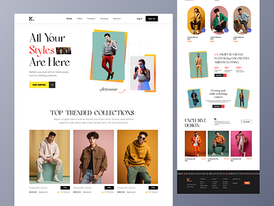 Fashion - Landing Page🔥 branding fashion graphic design landing page logo motion graphics ui