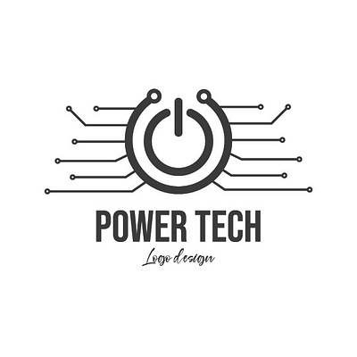 Minimal Tech Logo Design "Power Tech" 3d adobe illustrtor brand identity branding branidng design creative logo graphic design identitiy logo logo design logo designer minimal logo design motion graphics power tech power tech logo design print design tech logo tech logo design technology technology logo