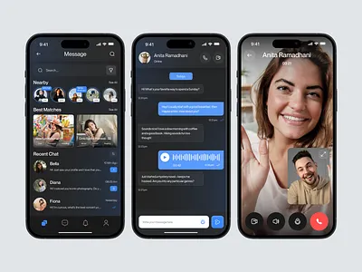 Detto - Dating Mobile App app app design bumble call clean date dating dating app messenger mobile mobile app mobile app design mobile design tinder ui ui design uiux ux video call