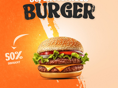 BURGER POST ai branding burger burger post design food food post graphic design illustration logo photoshop pjotoshop cc post post design social media post typography ui ux vector