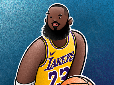 LeBron James, The King artwork basketball character character design colorful illustration inspiration kingjames lakeshow lebronjames nba procreate sport