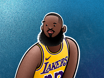 LeBron James, The King artwork basketball character character design colorful illustration inspiration kingjames lakeshow lebronjames nba procreate sport