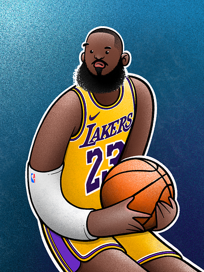 LeBron James, The King artwork basketball character character design colorful illustration inspiration kingjames lakeshow lebronjames nba procreate sport