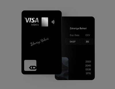 Credit Card Design banking credit card design finance fintech interface product design ui uiux ux visa card