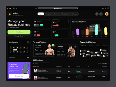 Gym Management - Dashboard activity dashboard business management dashboard dashboard design fitness dashboard gym dashboard gym design gym management gym management dashboard management dashboard point of sales saas dashboard saas gym saas gym management saas management saas point of sales saas pos sport tracking dashboard web design