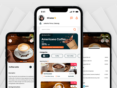 Coffee Shop App: Your Daily Dose of Coffee, Simplified" branding ui