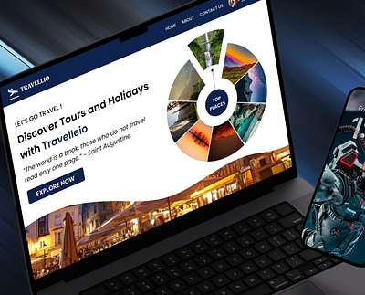 TRAVELLIO : Travel Website design travel ui uiux ux