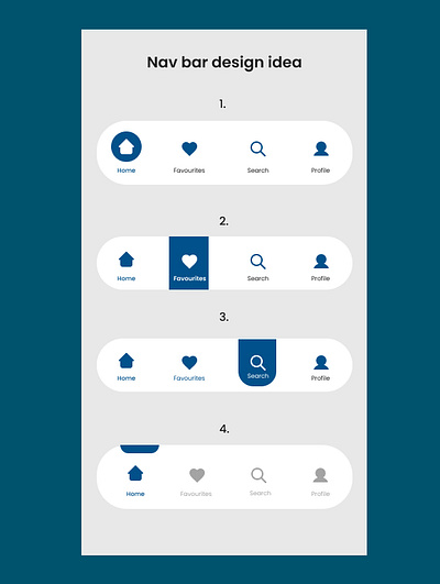 Daily UI Challenge -03 Navigation Bar Design designer mobile app navigation bar ui ui ux design user interface visual design