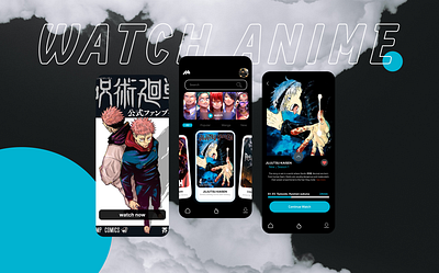 Minimalist Mobile App UI animation anime app design interface mobile ui