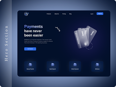 Online Bank/Hero Section/Dashboard bank dashboard design figma graphic design product design ui ux website