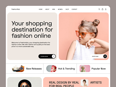 Website for fashion business apparel clothing design elegant fashion fashion design fashion hub fashion web fashion website landing landing page minimal modern ui ui design ux ux design web website