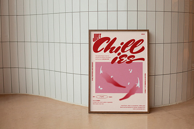 Just Chill-ies poster chili chill graphic design illustration peppers poster