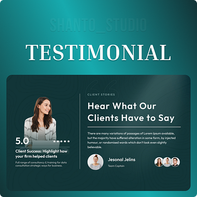 Client Testimonial Section client section creative feedback minimal portfolio saas saas testimonial shanto studio testimonial website website design