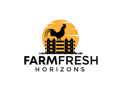 FARMFRESH LOGO bird logo branding design graphic design illustration logo rosster rosster logo rosster vector