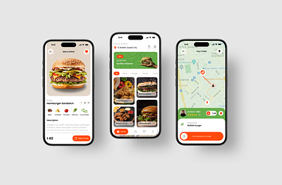 Qareeb - Food Delivery App app application delivery designers figma food food delivery ios iphone thumbnail ui ui ux user experience