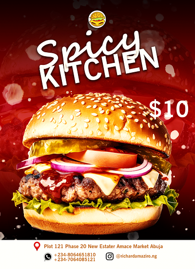 Flyer for a Burger shop graphic design