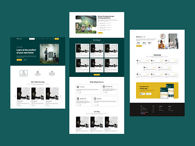 E learning website design interface desgine landing page design prototype design ui ux ux design website design