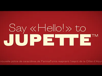 Jupette™ font sans serif type design typeface