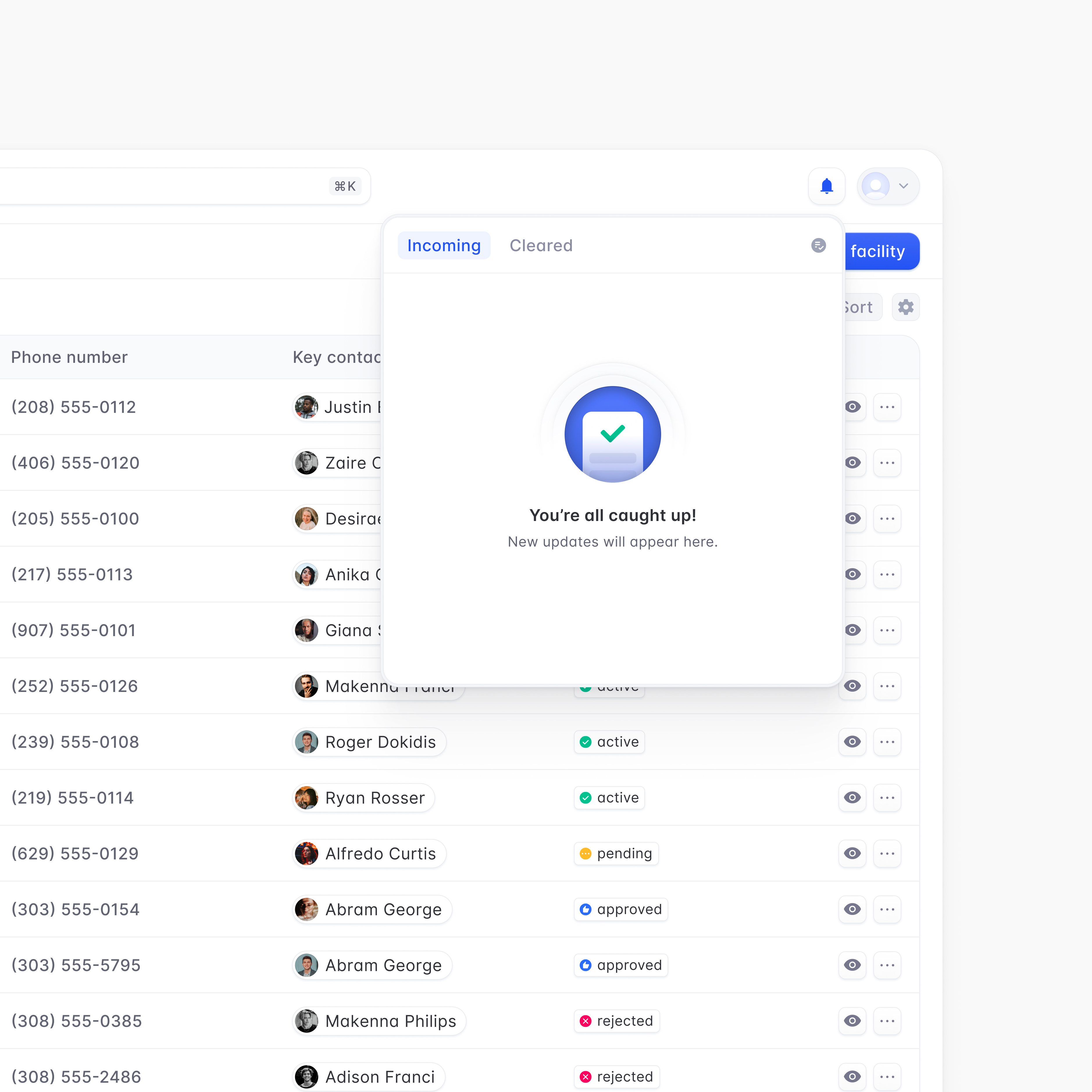 empty notifications aesthetic blue clean empty state figma illustration minimal tables ui