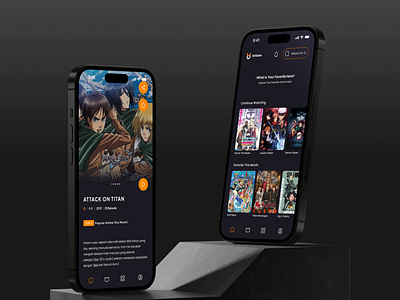 Streaming Anime Mobile Apps ui