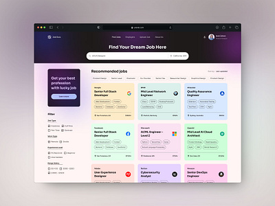 AI Job Listing Platform - Daily UI Challenge - 50/100 ai bdjobs daily ui daily ui 50 design indeed inspiration israt job job listing job search search ui uxisrat