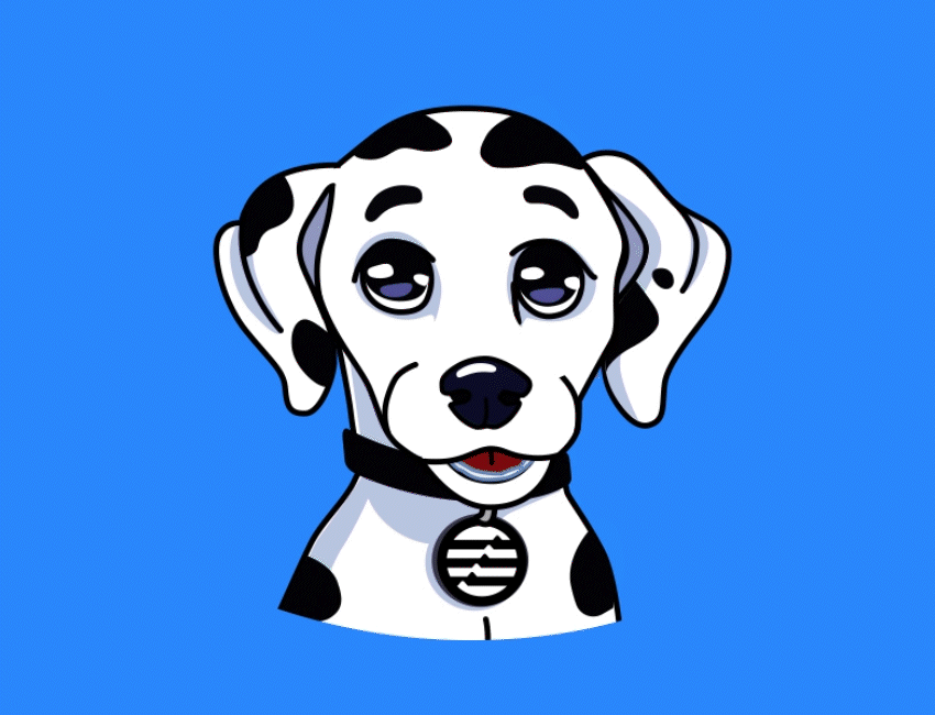 Dog barking animal animation barking character crypto dalmatian dog dog barking illustration meme memecoin nft token web3