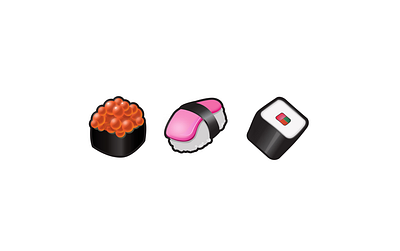 Vector Icon design emojis food food icons icon design icons illustration japanese food sushi ui design