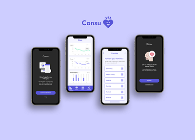 Consu - Health App app design health health tech mobile mobile design product design ui ui design ux design