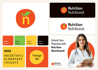 Nutrition Nutritionist Style Guide brand branding logo orange playful styleguide typography