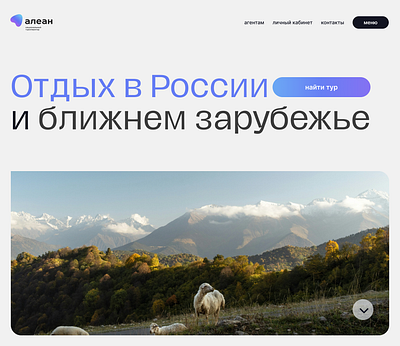 Редизайн вебсайта | Туроператор Алеан | Landing page adobe photoshop design figma indesign landing redesign tour travel ui uiux ux web design website