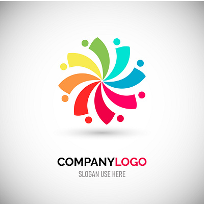 Modern Abstract Social logo social logo team logo ui vector