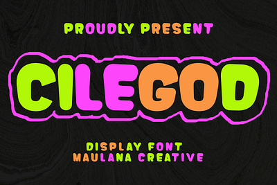 Cilegod Display Font 3d animation cilegod display font comic font font fonts game font graphic design motion graphics