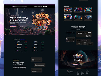 NFT brand design branding design nft ui uiux ux web design web ui
