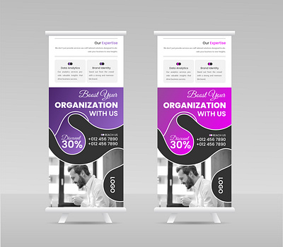 Modern Business Roll-Up Banner Desing. buisness roll up business roll up banner design corporate design creative rollup modern roll up modern roll up banner roll up roll up banner design roll up banner tempalte roll up banners