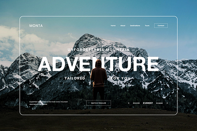 Mountain Trails Landing Page / Website adventure design adventure website modern website mountain trails website mountain website web design and development webpage design website design website design and coding website developer