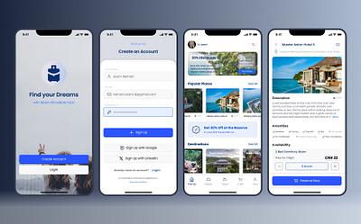 iOS Booking Mobile Application application design booking app booking mobile application mobile application design travelling appliction ui ui design user experience design user interface design