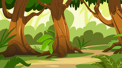 Rainforest drawing illustration sketch spot illustration