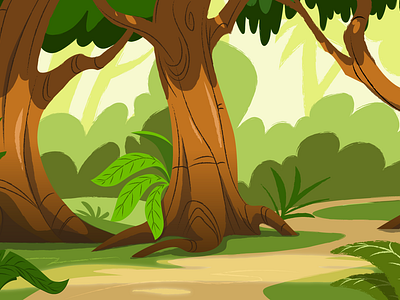 Rainforest drawing illustration sketch spot illustration