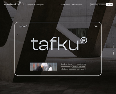 Tafku website branding design fashion logo modern ui ui design ux viewport website