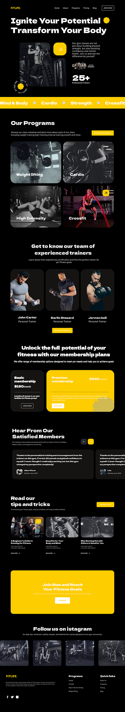 Fitlife - Landing Page Design app design design graphic design ui ux