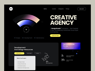 Website for a Creative Agency design interface product service startup ui ux web website