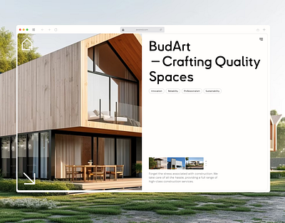 Presentation Page for BudArt estate landing page ui uiux web design